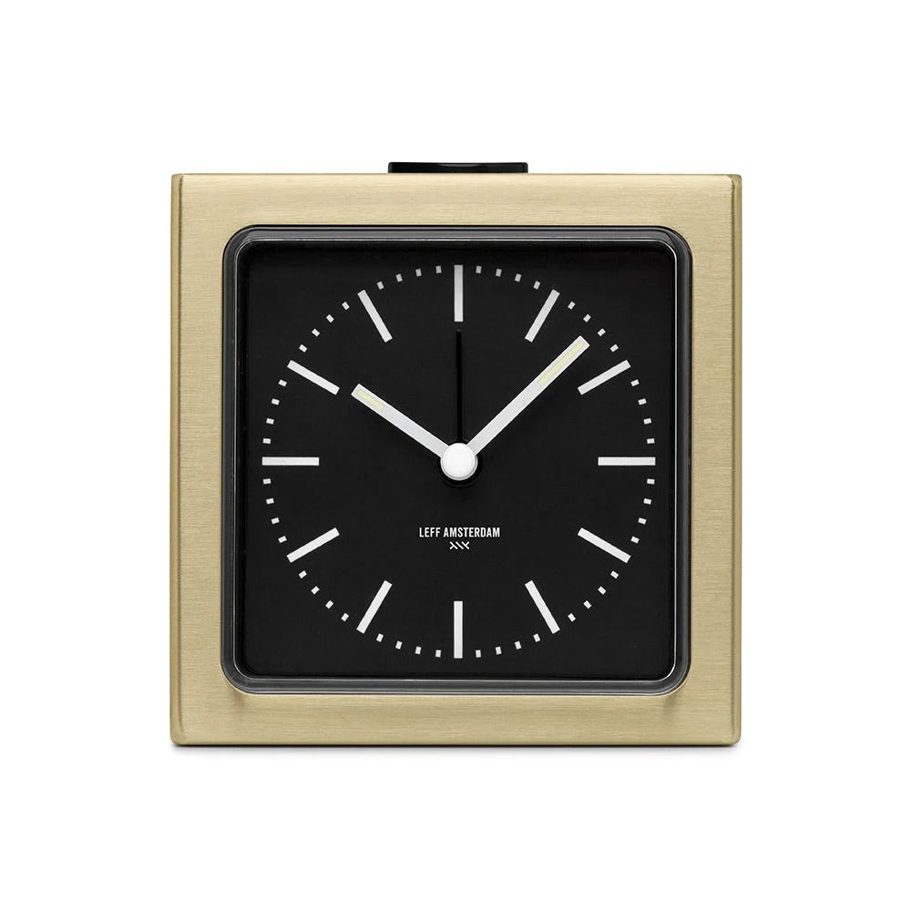 Leff Block Alarm Clock - Steel