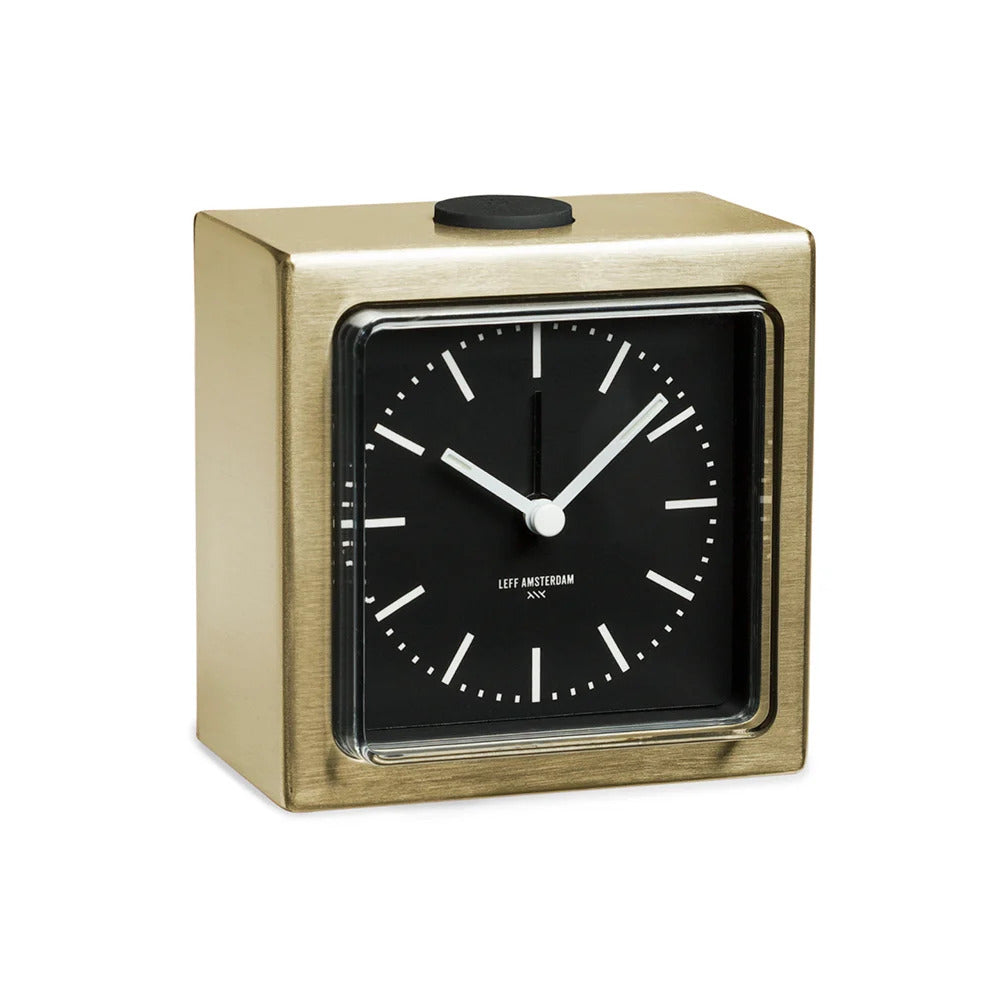 Leff Block Alarm Clock - Steel