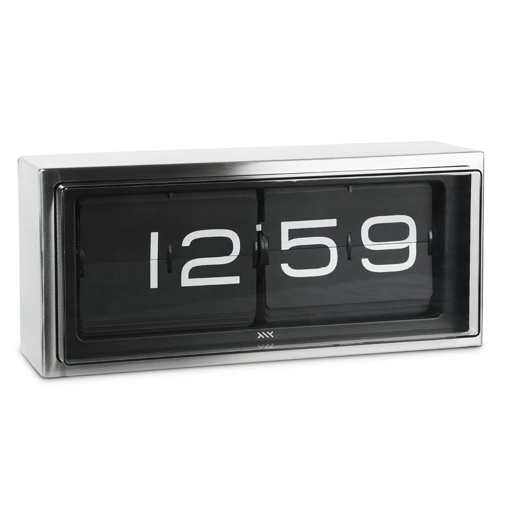 Leff Brick Desk/Wall Clock - Steel - LoftModern