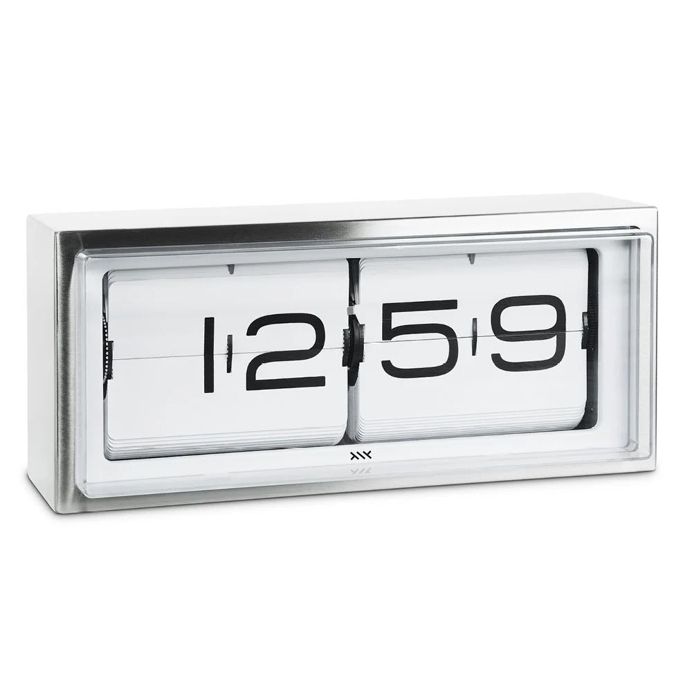 Leff Brick Desk/Wall Clock - Steel - LoftModern