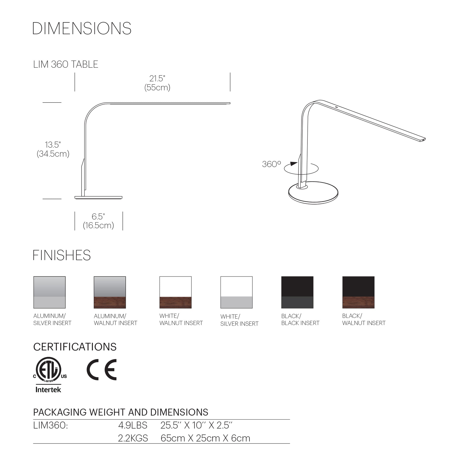 Lim 360 LED Table Lamp with USB Port | LoftModern 19