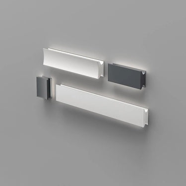 Dual LED 12 inch wall light by Artemide with clean aluminum housing ideal for hallway or bathroom lighting