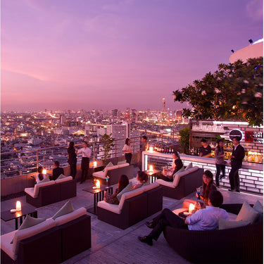 Award-winning table lamp, Neoz Little Margarita, cordless design, ambient light for outdoor patios