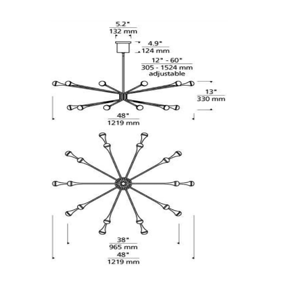 Tech Lighting Lody 20 Light Chandelier