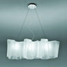 Dimmable Artemide Logico suspension light, smoky grey finish.