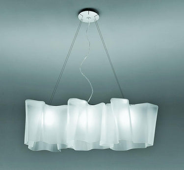 Dimmable Artemide Logico suspension light, smoky grey finish.