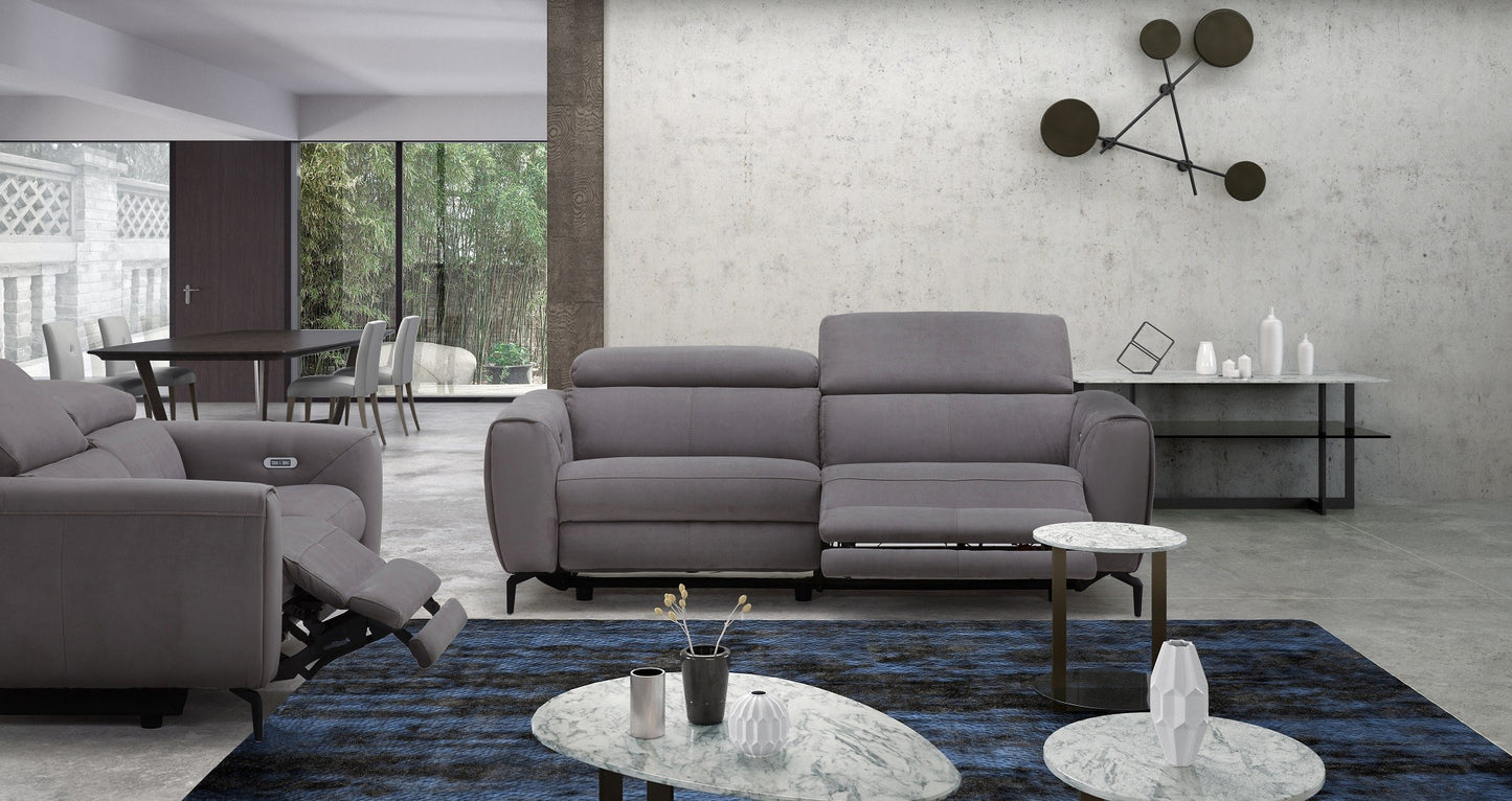 Lorenzo Grey Fabric Sofa by JM
