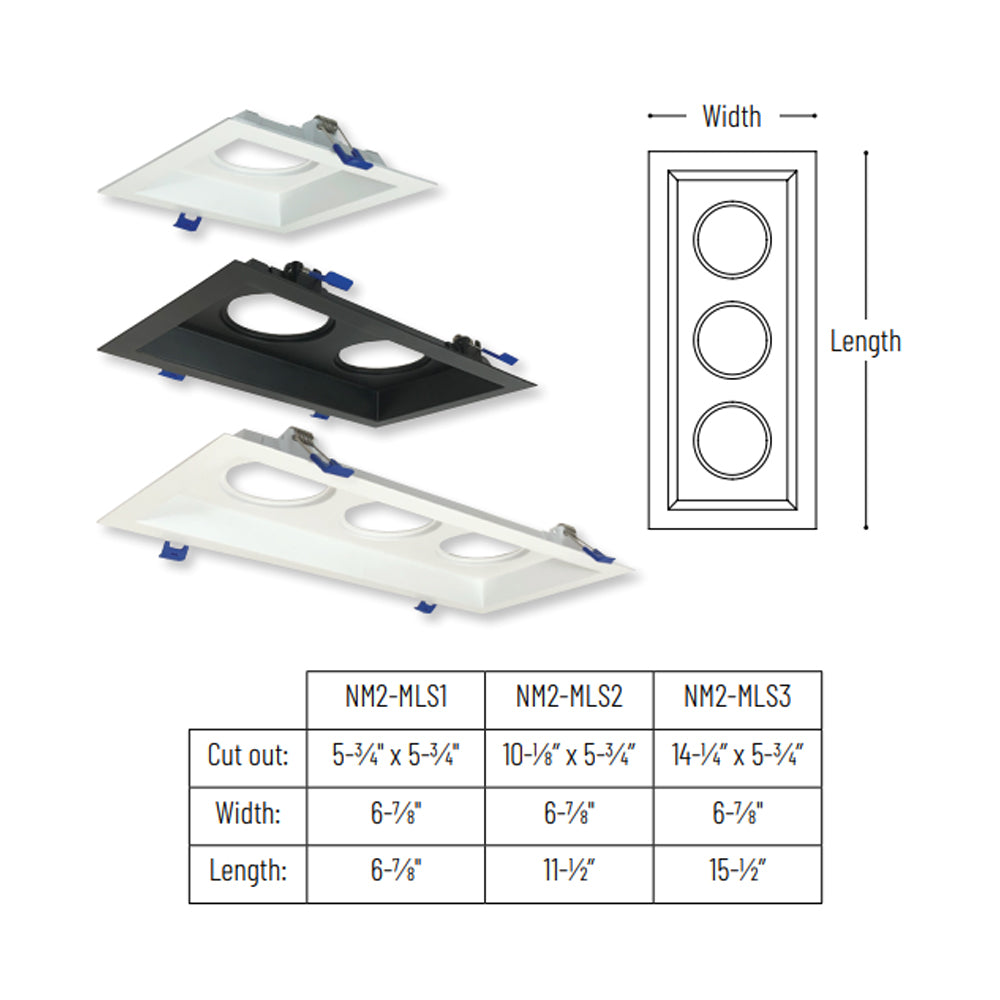 Nora Lighting M2 Multiple Lighting System One Head Plate