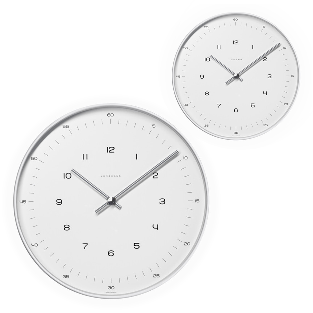 Wall Clock with Numbers of Max Bill