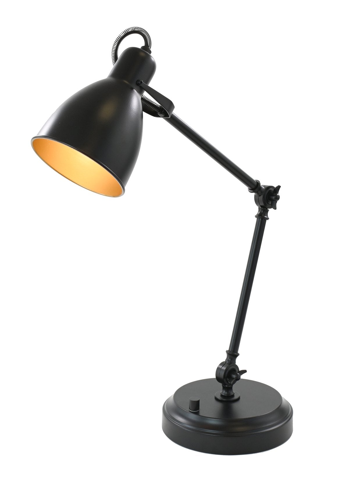 Modern Lantern Onyx Cordless Task Lamp on Black Metal