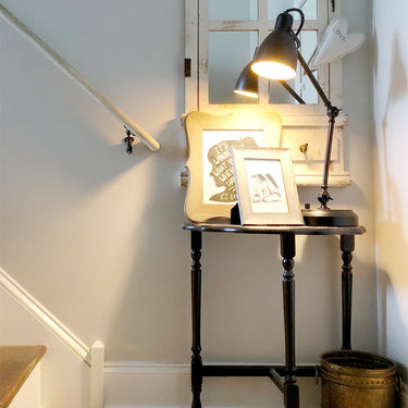 Modern Onyx Cordless Task Lamp Black Metal- Foyer Decorative Light