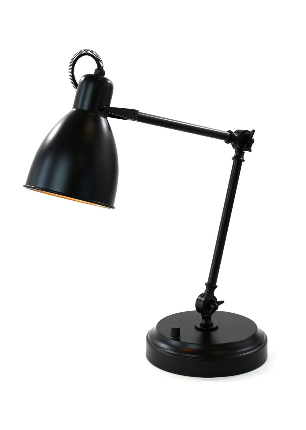 Modern Lantern Onyx Cordless Task Lamp on Black Metal