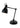 Onyx Cordless Task Lamp Black Metal with adjustable head