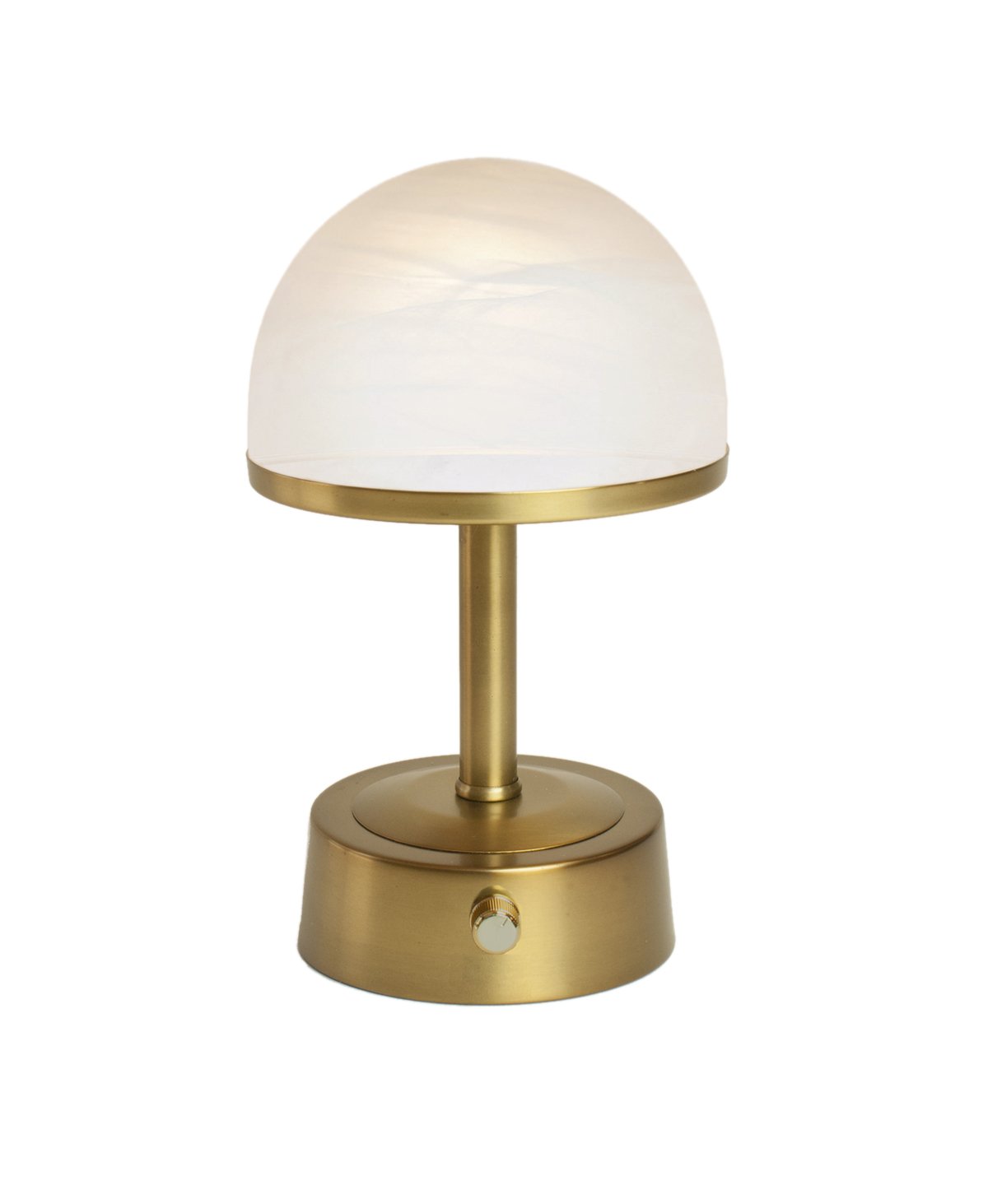 Modern Lantern Mini Art Deco Cordless Lamp on Antique Brass