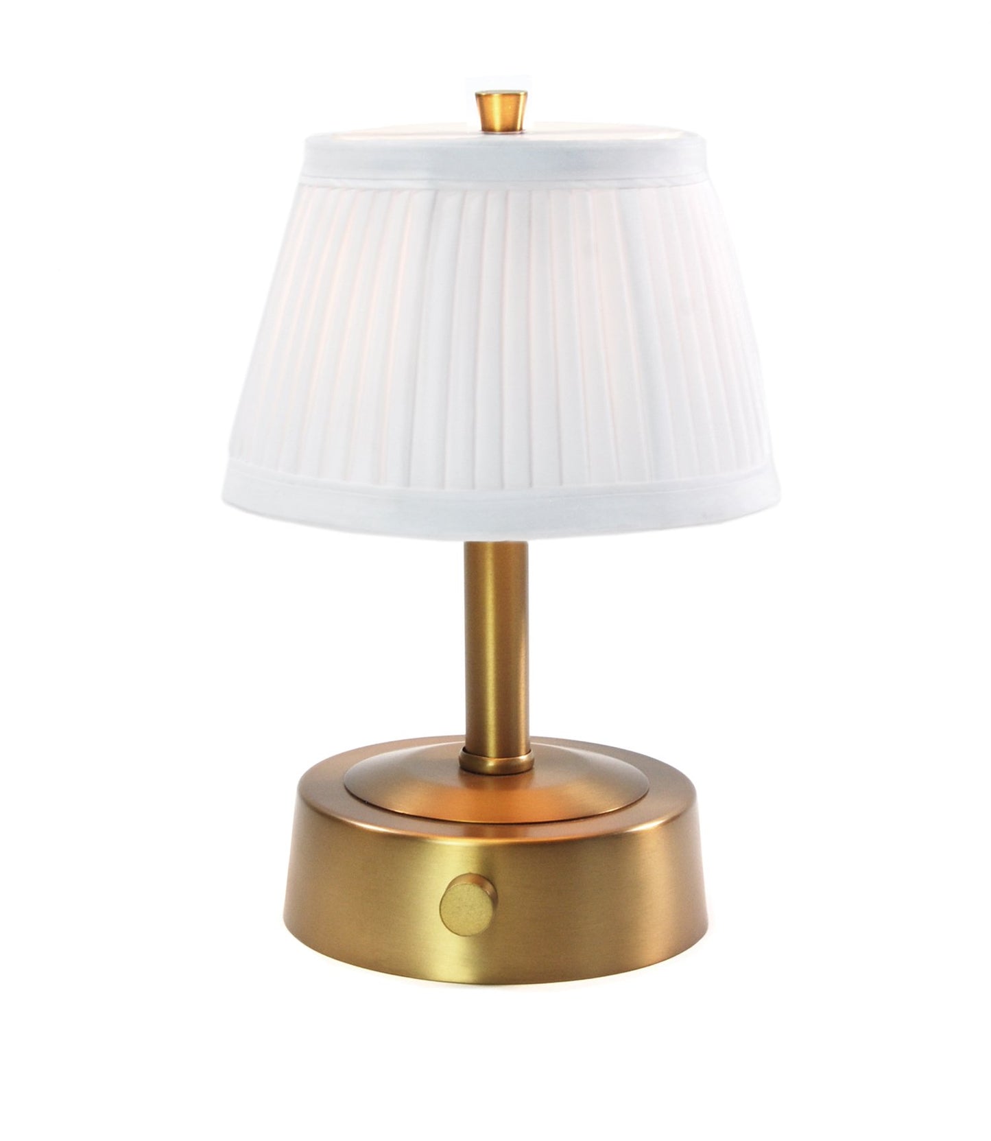 Modern Lantern Mini Metal Cordless Lamp on Antique Brass