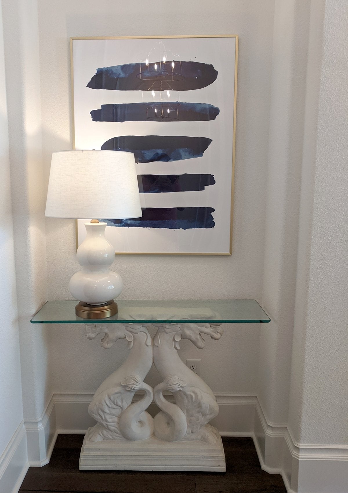 Modern Lantern Marilyn Ivory on Brass Cordless Lamp
