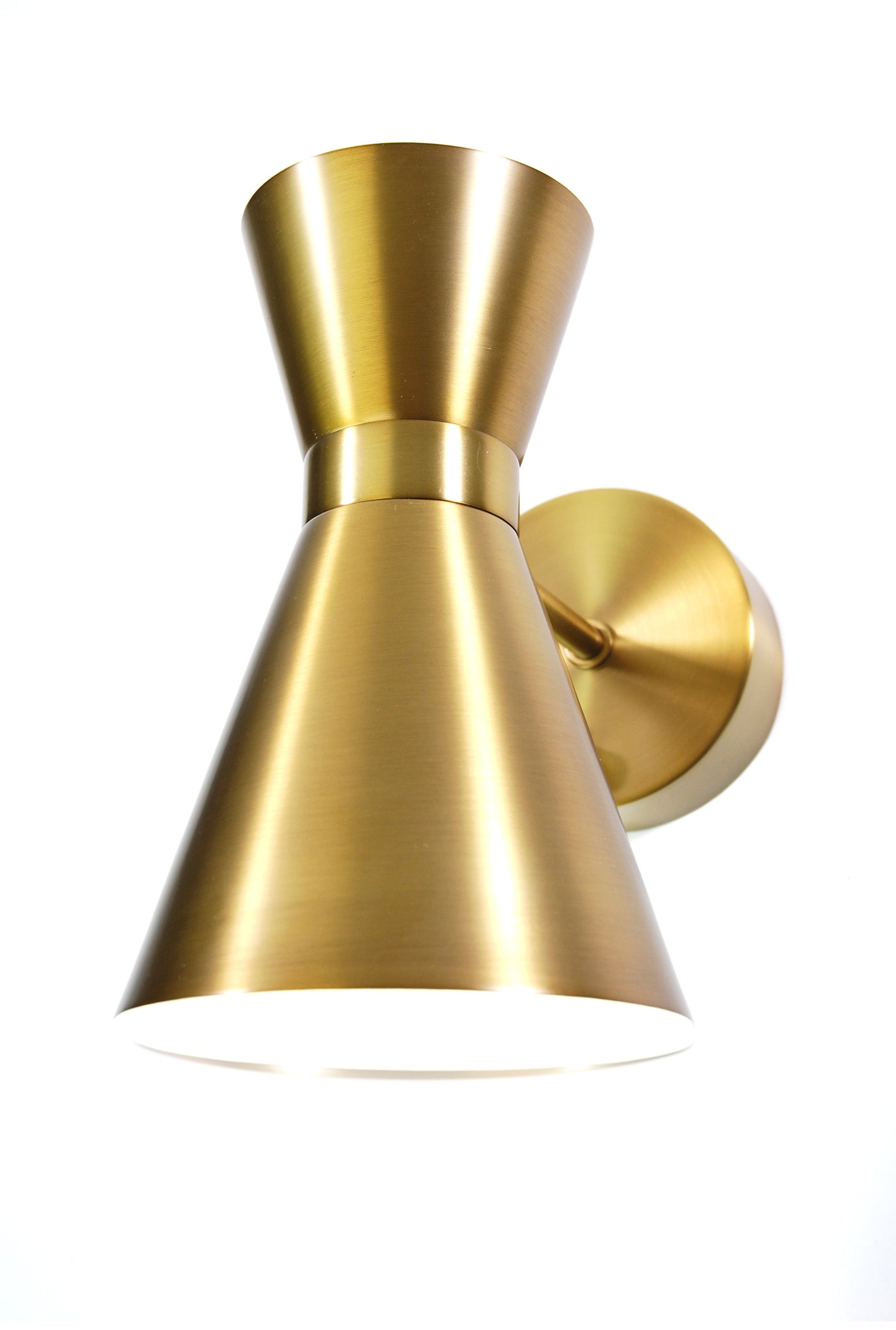 Modern Lantern Antique Brass Sconce | Cordless Wall Lamp