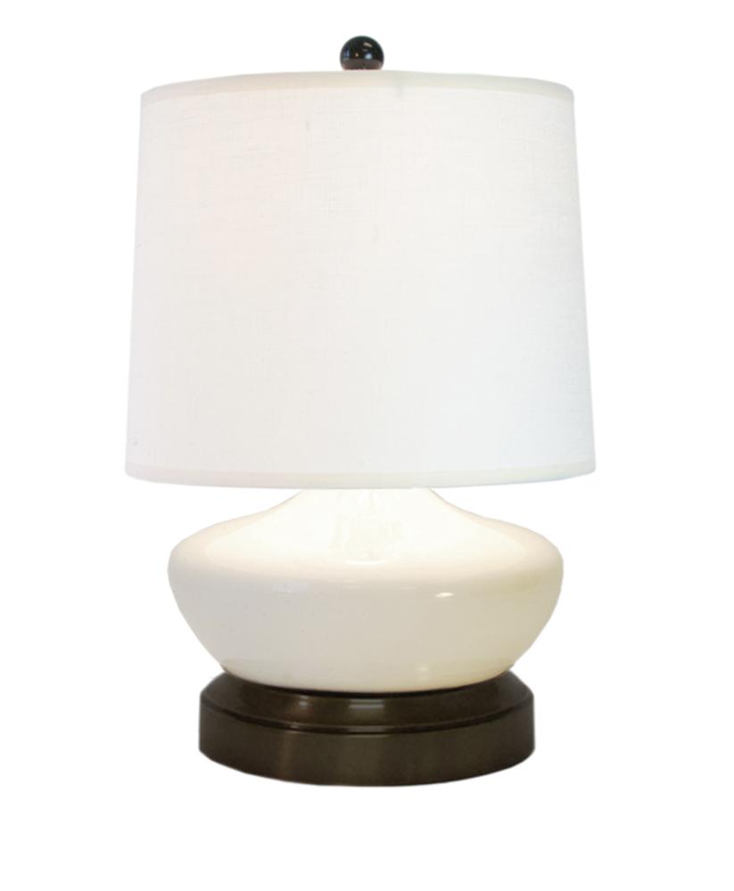 Modern Lantern Bella Ivory Black Small Cordless Lamp