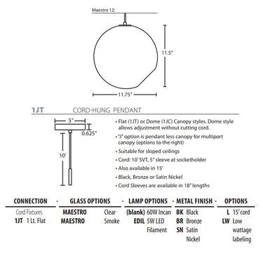 Besa Lighting Maestro 12 Pendant Light