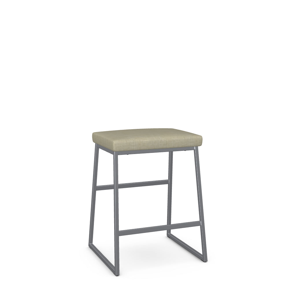Amisco Zach Non Swivel Counter Stool - Biscuit Fabric