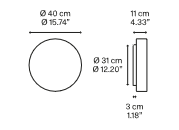 Lodes Makeup Large Wall Ceiling Light