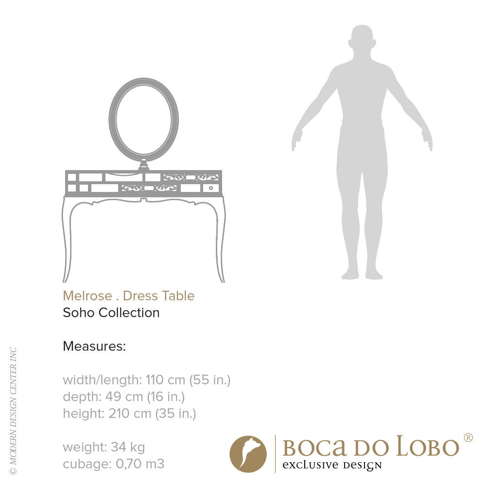 Boca do Lobo Melrose Dressing Table Soho Collection | Boca do Lobo | LoftModern