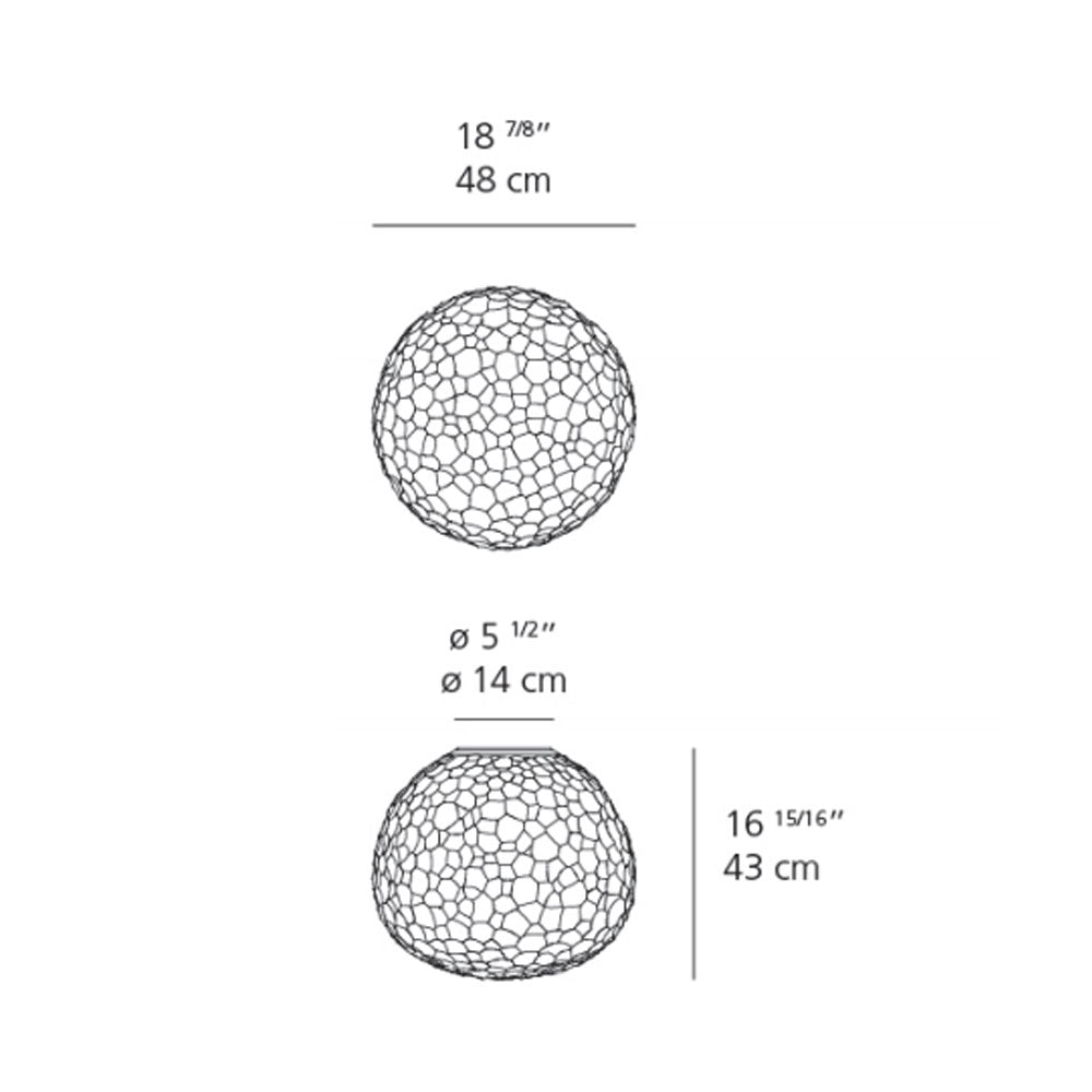 Artemide Meteorite 48 Wall Or Ceiling Light