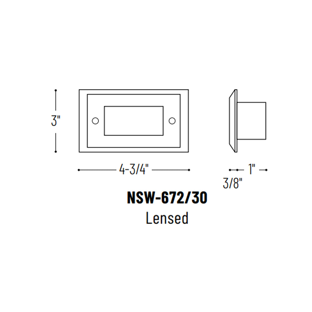 Nora Lighting Mia LED Step Light with Lens