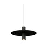 Mini Ponte modern black LED ring pendant light by Visual Comfort with 3000K warm white illumination and low voltage design