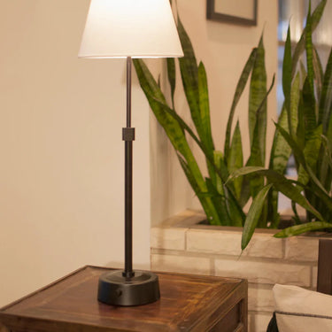 Stylish Mini Cordless Buffet Lamp Black by Modern Lantern in a cozy setting