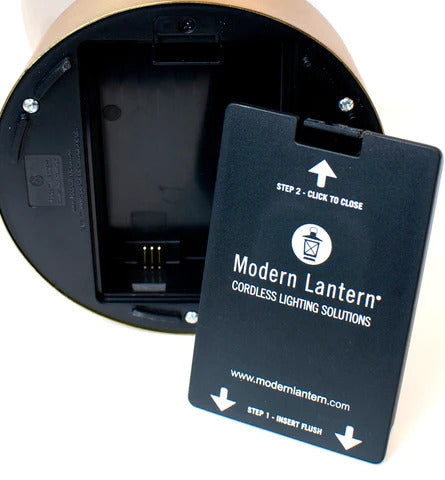 Modern Lantern Mini Cordless Buffet Lamp - Black