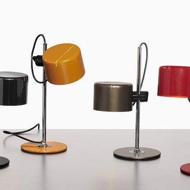 Mustard yellow modern table lamp for bedroom or reading corner