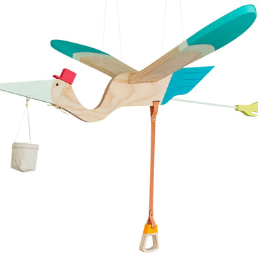 Eguchi Toys Mobile Stork Large Blue