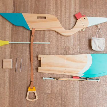 Eguchi Toys Mobile Stork Large Blue