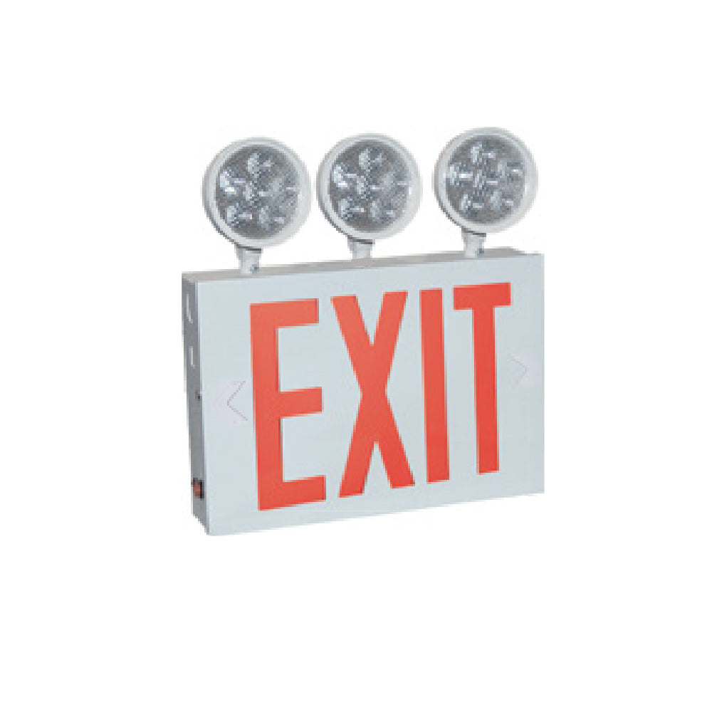 Nora Lighting NEX-751-LED NY Approved LED Exit Emergency Combo Unit, Heavy Duty Steel Case