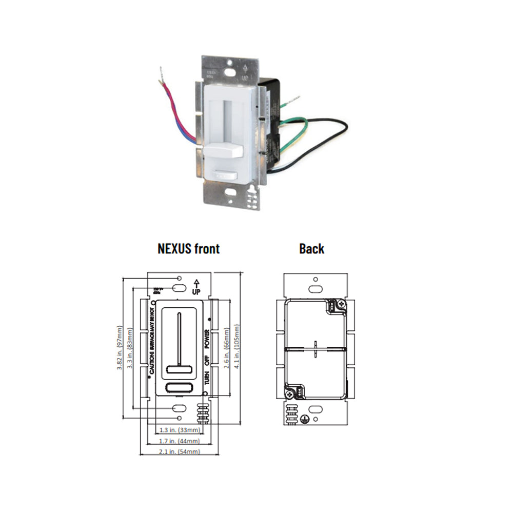 Nora Lighting NEXUS 24V 100W Dimmer+Driver Switch