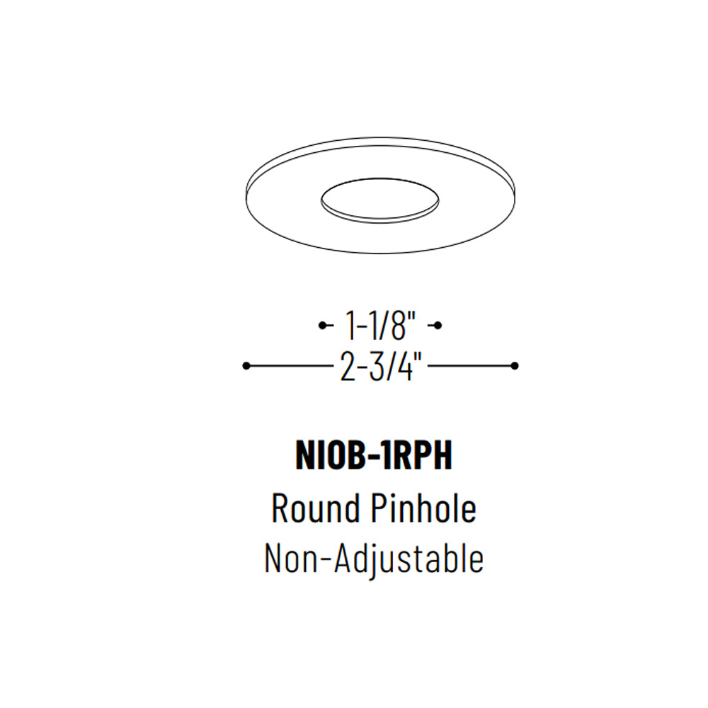 Nora Lighting 1" Iolite, Round Pinhole BWF Reflector