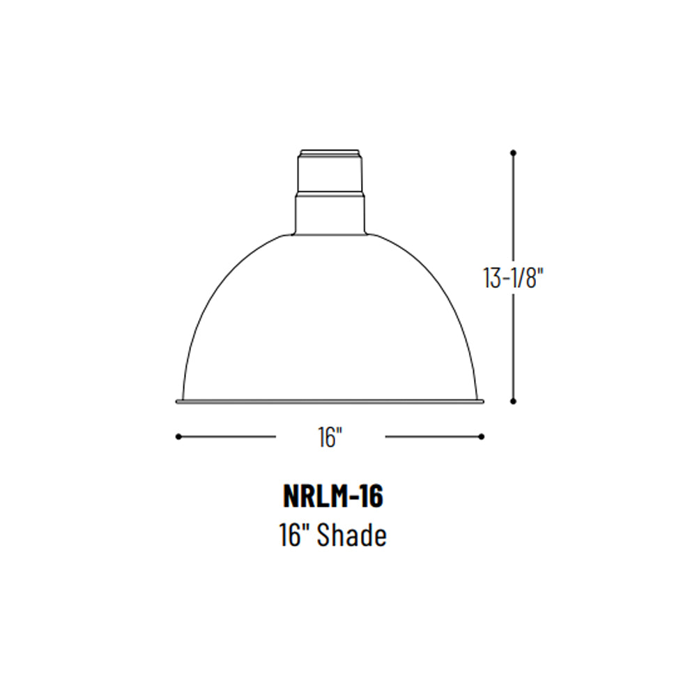 Nora Lighting 16" LED RLM Shade, 2500lm or 3800lm