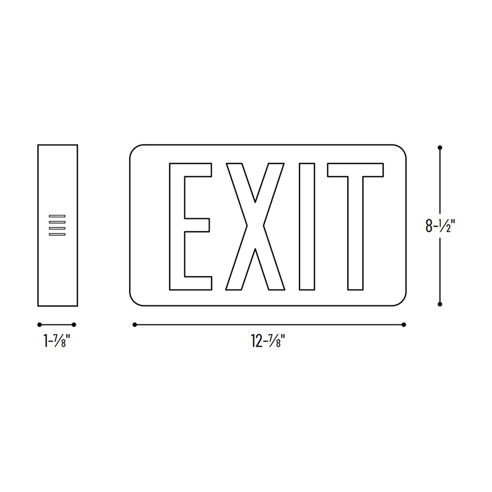 Nora Lighting NX-615-LED Self-Diagnostic Die-Cast Aluminum LED Exit Sign with Battery Back-up