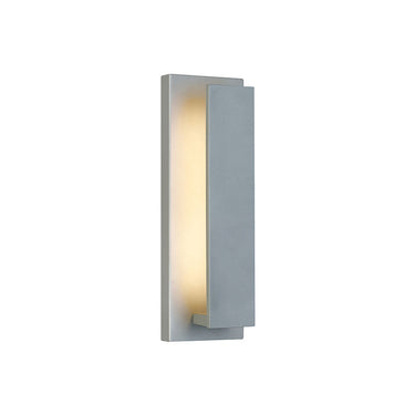 Modern Outdoor Wall Light - Visual Comfort Nate 17" in Silver Finish