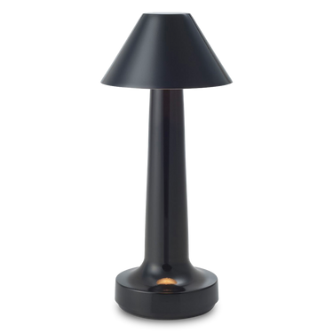 Black Cooee 3C ambient lighting, wireless accent table lamp, perfect for hotel guest room illumination.