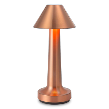 Wireless Cooee 3C accent lamp in sandblasted silver, showing its soft ambient glow for living room use.