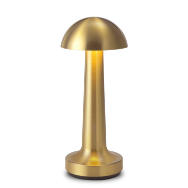 Cooee 1c Brass cordless table lamp, warm glare-free downlight on dining table, Brass