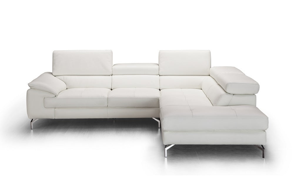 Nila Leather Sectional Sofa RHF Chaise by JM
