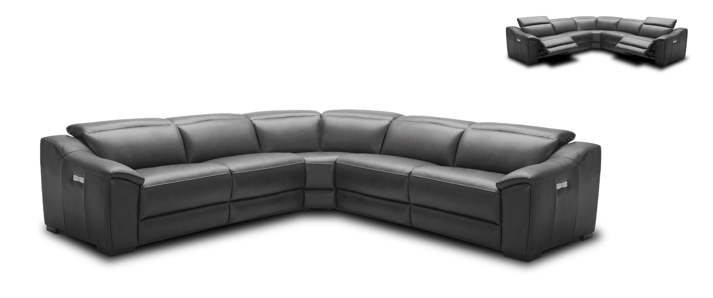 Nova Motion Sectional Sofa Dark Grey by JM
