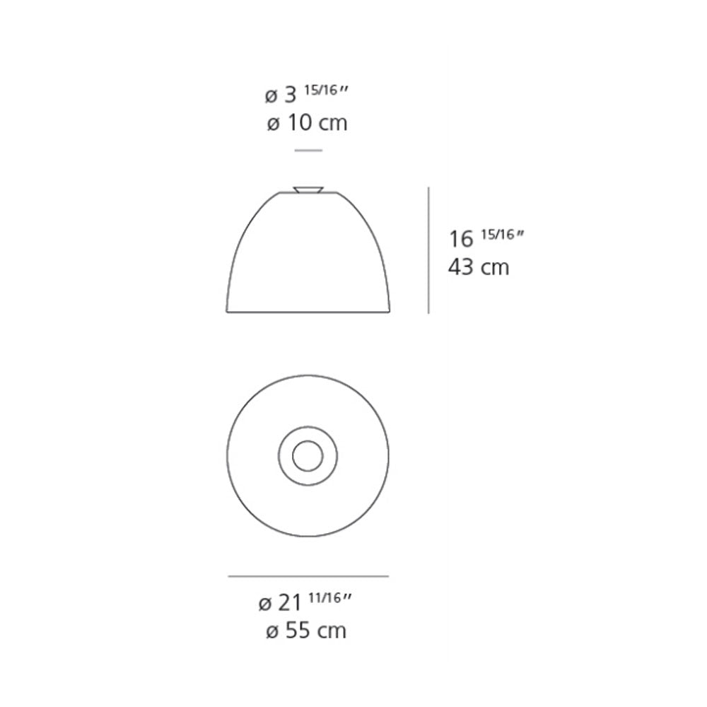 Artemide Nur Gloss Ceiling LightNur Gloss Ceiling Light | Artemide - Diagram