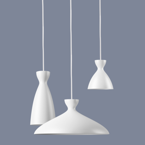 Pretty - Wide White Pendant Light of Nyta