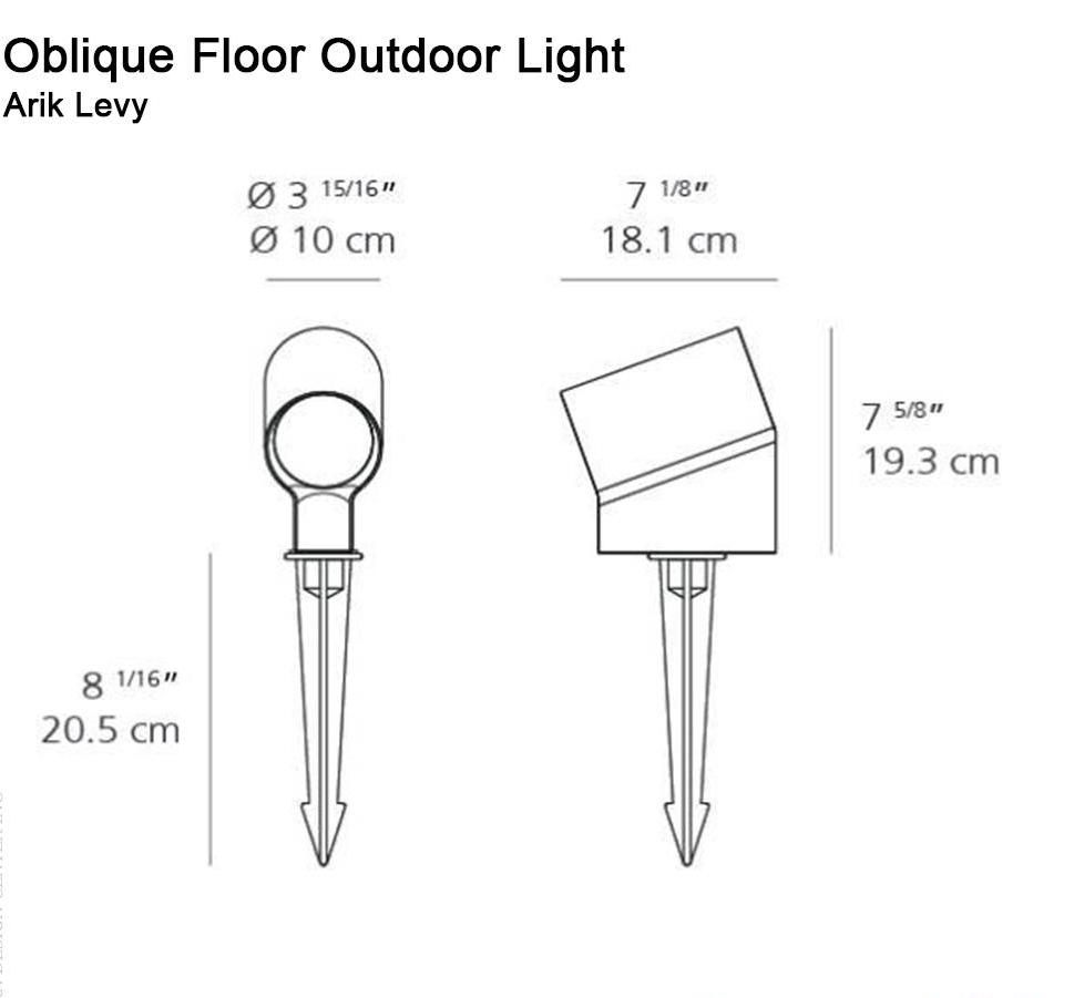 Artemide Oblique Led Outdoor Floor Lamp With Ground Spike