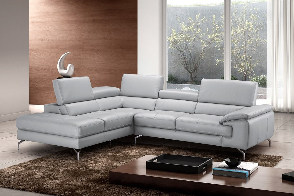 Olivia Leather Sectional Sofa LHF Chaise by JM