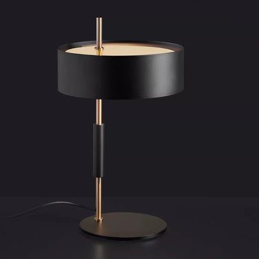 Contemporary 1953 Table Lamp in satin gold and black metal for luxury home interiors